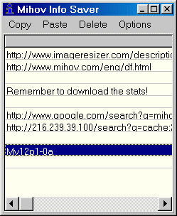 Click to view Mihov Info Saver 0.3 screenshot