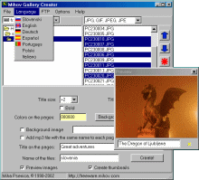 Screenshot of Mihov Gallery Creator